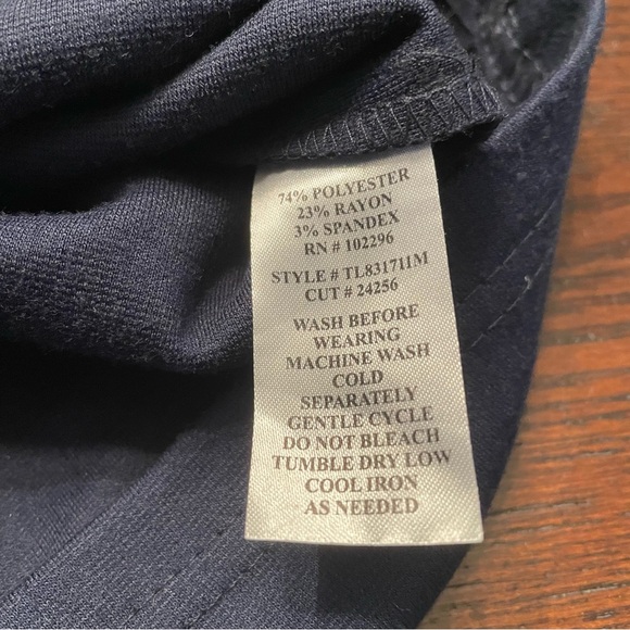 Classic Dressbarn Navy Blue Dress with Pockets - Picture 5 of 10